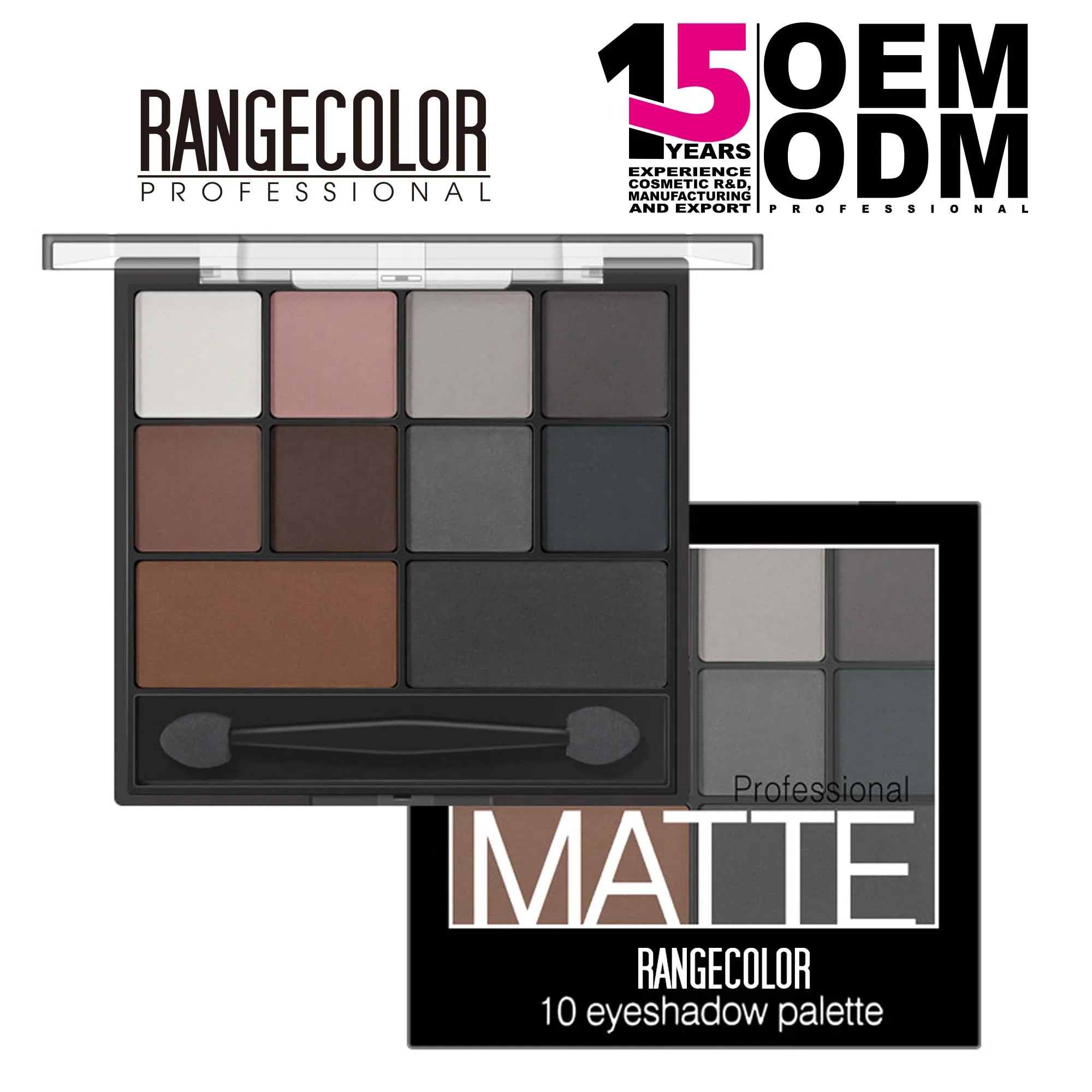 OEM 10 Color Professional Makeup Matte Eyeshadow Cardboard Packingpalette with Brush