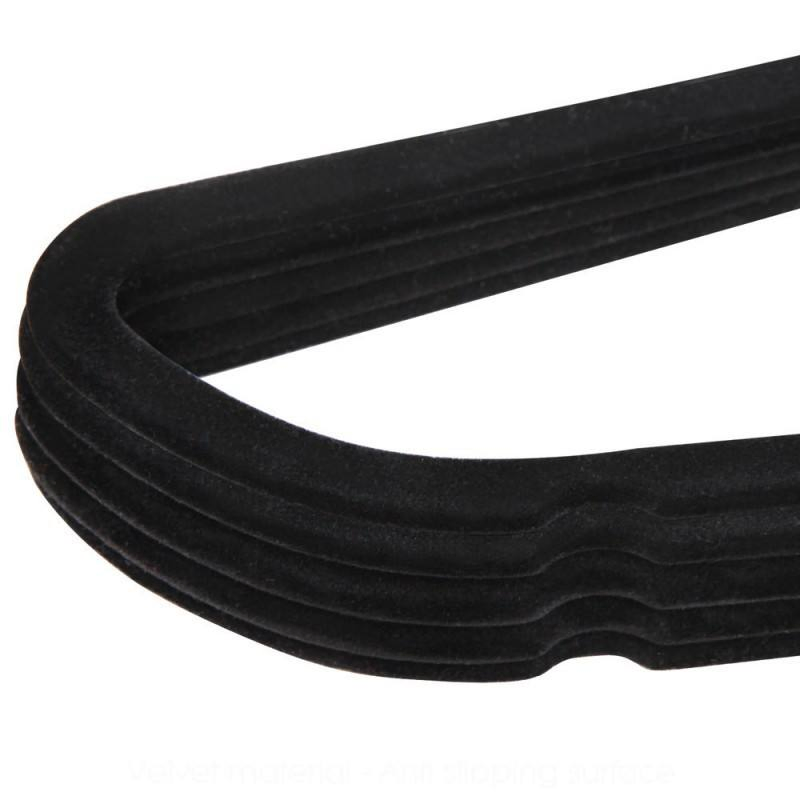 Velvet & Fabric Hangers Custom Black Coat Hangers Suit Clothing Space Saving