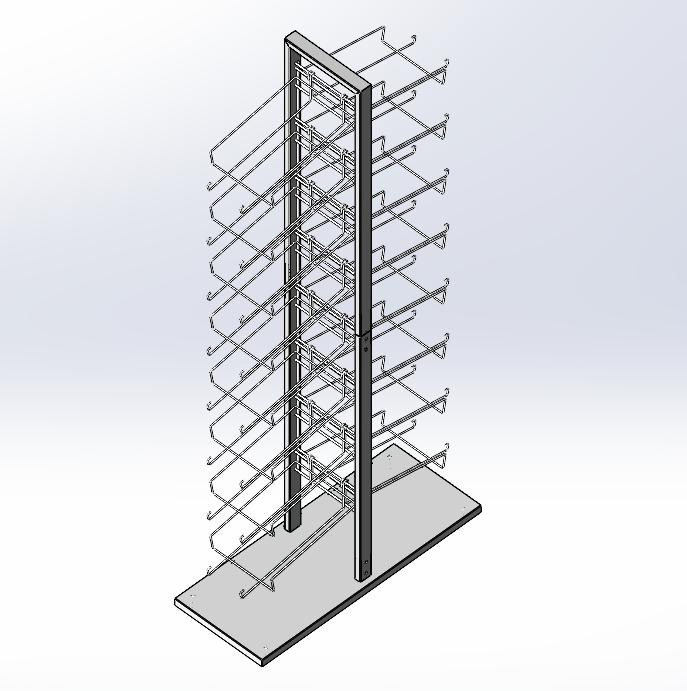 Stylish Gray Metal Baseball Cap Display Stand for Retail