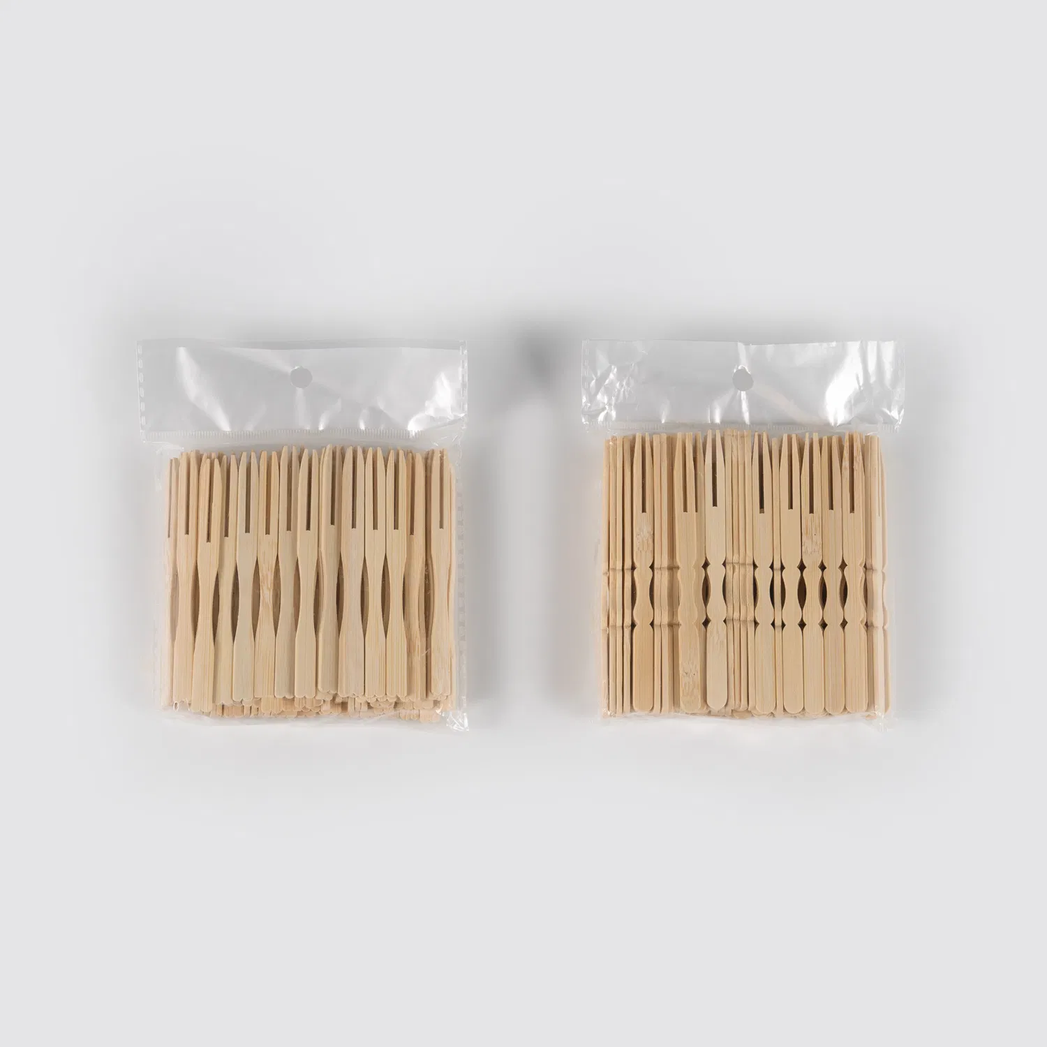 Natural Color Disposable Bamboo Cake Fruit Fork