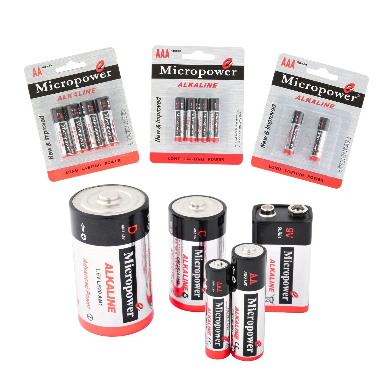 1.5V Alkaline Battery AA Lr6 Am3 Dry Battery for OEM Accepted