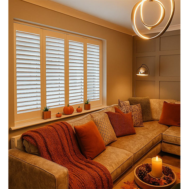 Popular White Plantation Shutters for Bedroom with Best Price