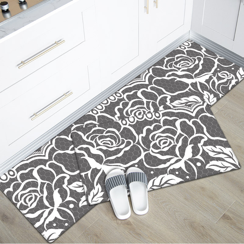 Cushioned Anti-Fatigue Kitchen Rugs Non-Skid Waterproof Kitchen Mats and Rugs Ergonomic Standing Mat for Kitchen