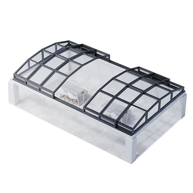 Smart Motorized Steel Retractable Roof Swimming Pools and Outdoor Areas Roof
