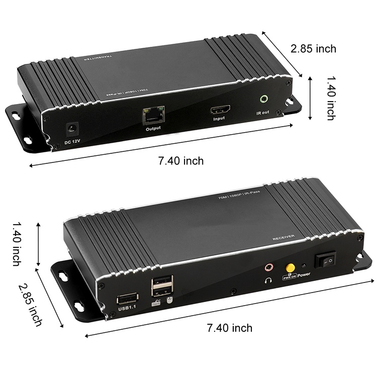 4K 100m HDMI IR Kvm Extender Transmitter Over TCP IP