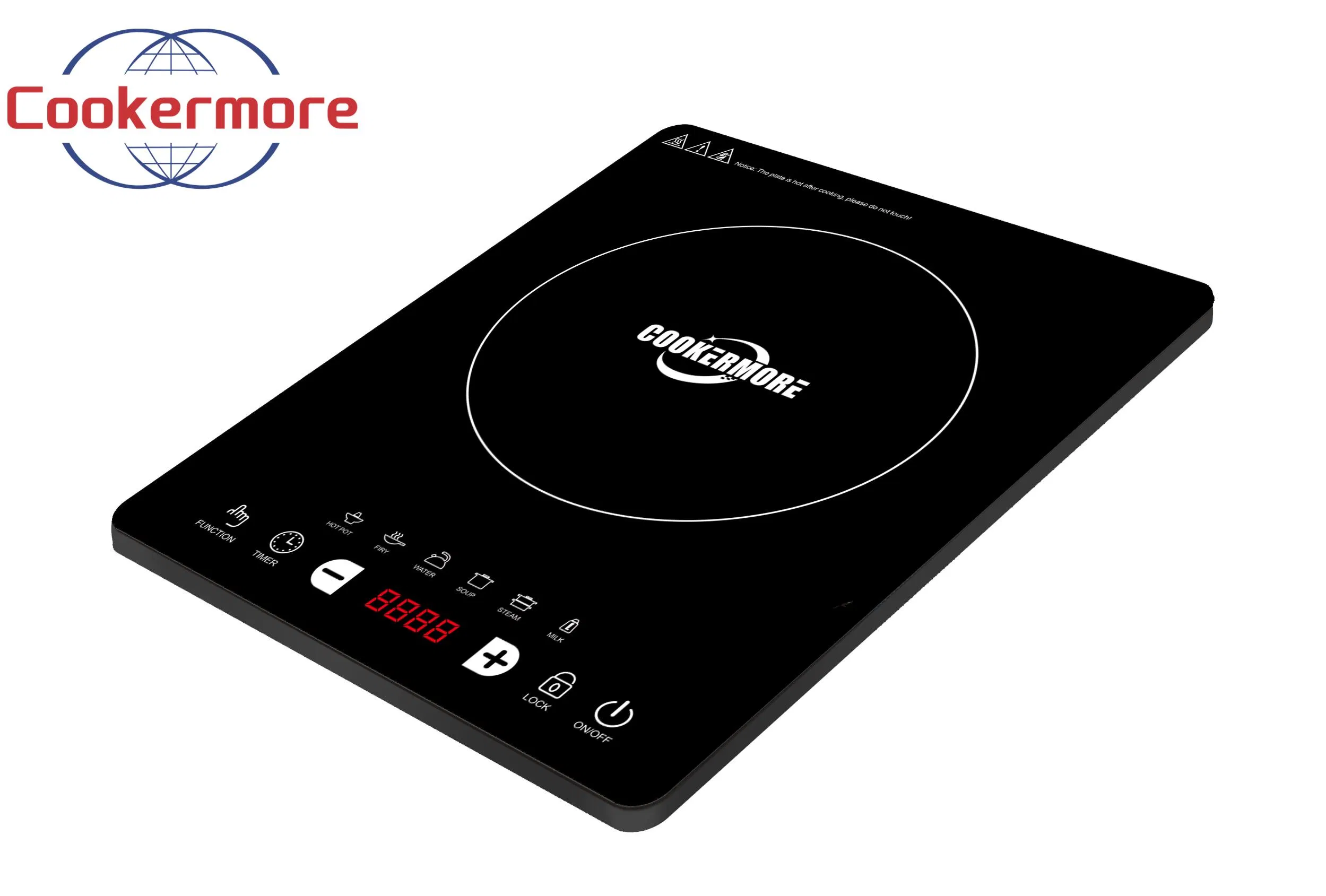 Single Burner Black Crystal Galss 2000W Induction Cooker