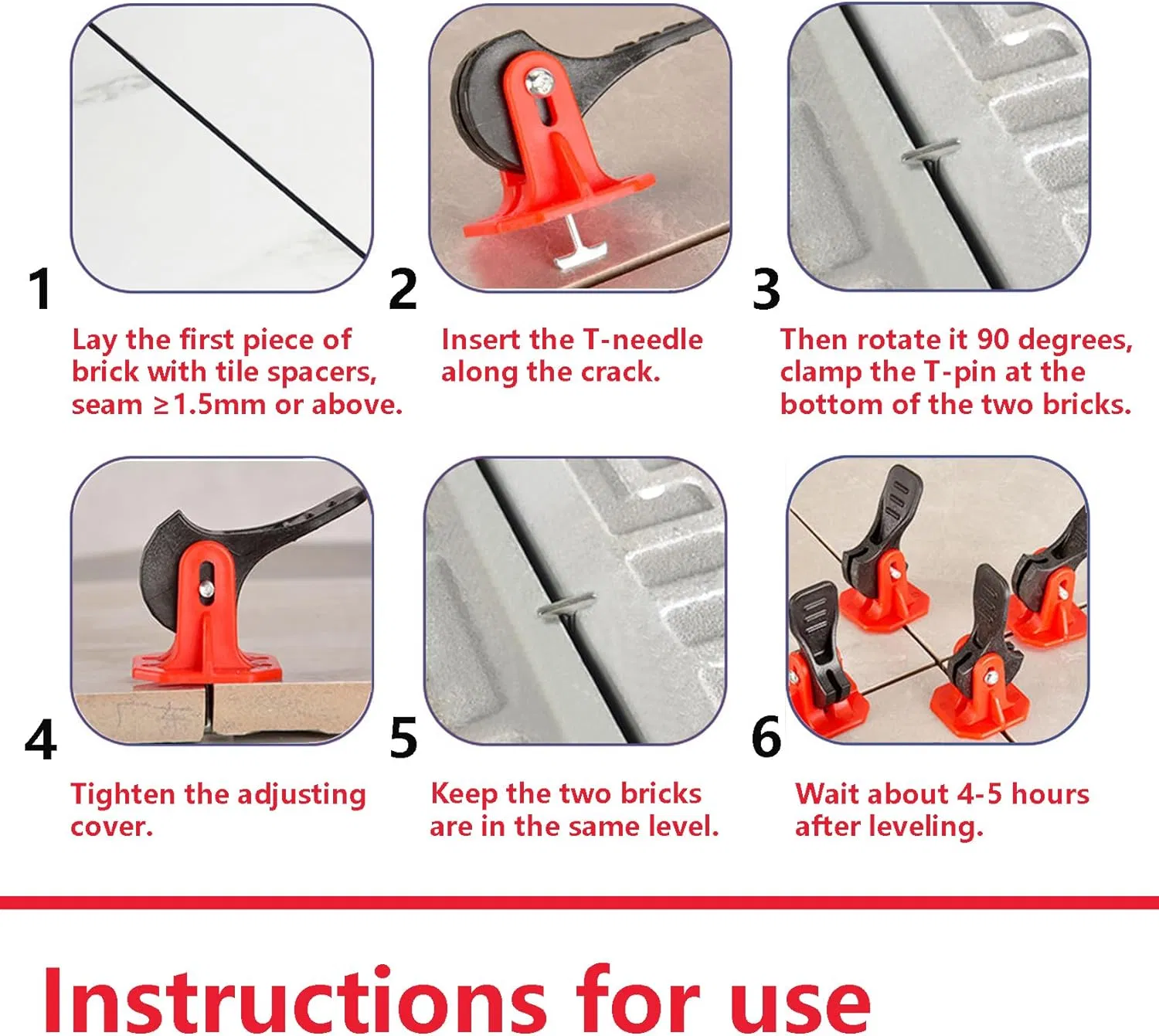 Tile Leveler Spacer Reuseable Needle