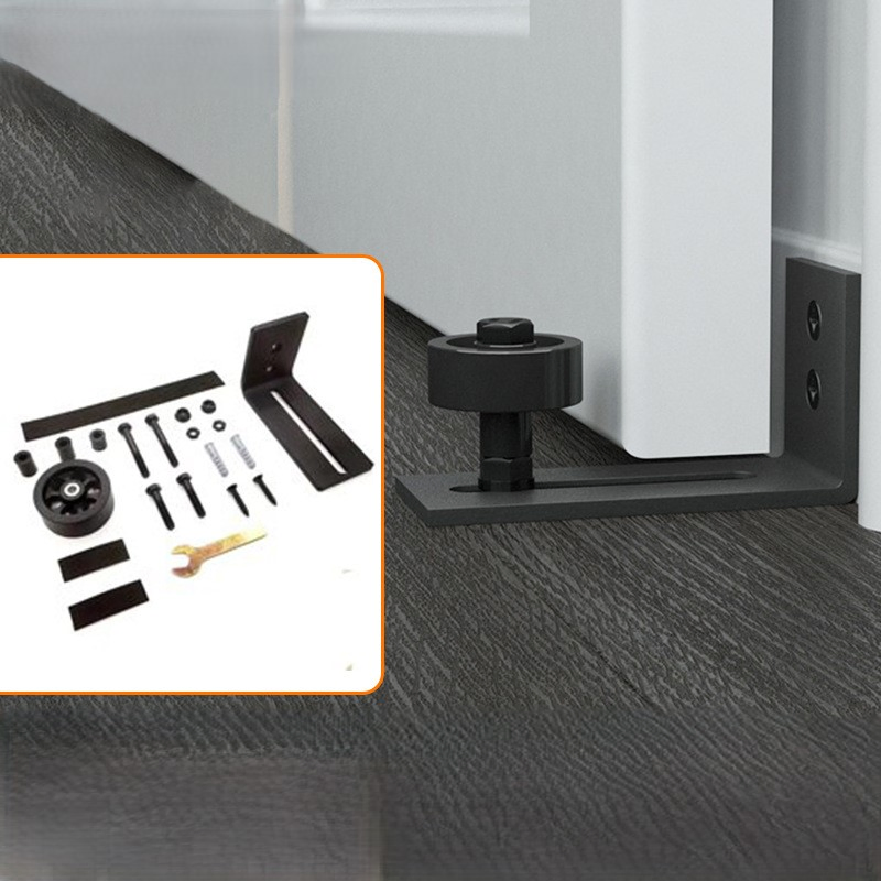 Sliding Barn Door Floor Guide Flush Design Wall Mount Bottom Adjustable Roller Flat Non Scratch Barn Door Hardware