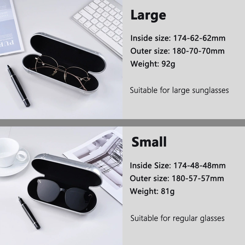 Wholesale Customized Spot Aluminum Soft Lining Vintage Eyeglasses Sunglasses Case