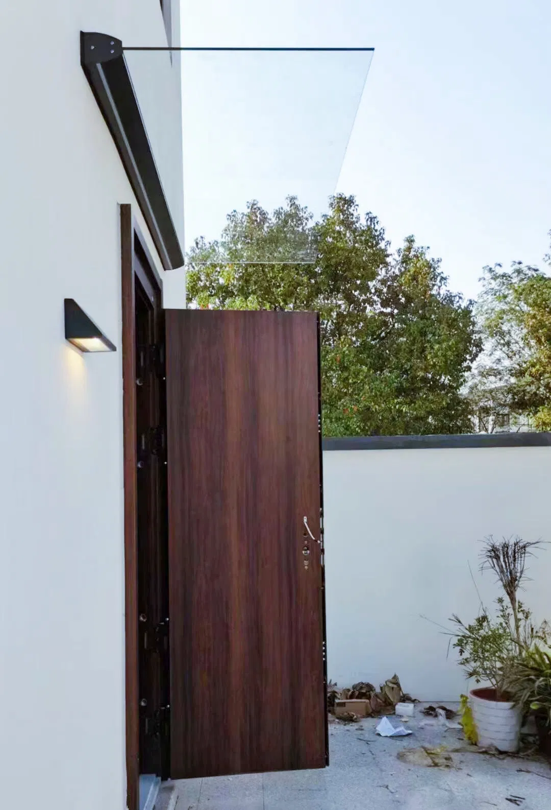 Window Rain Cover High Quality Glass, LED Lights