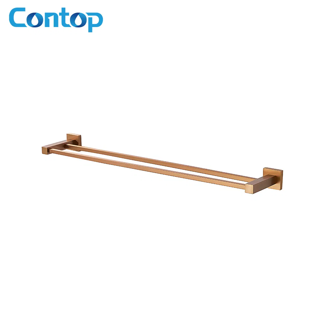 Полотенцедержатель квадратный однорожковый латунь хром