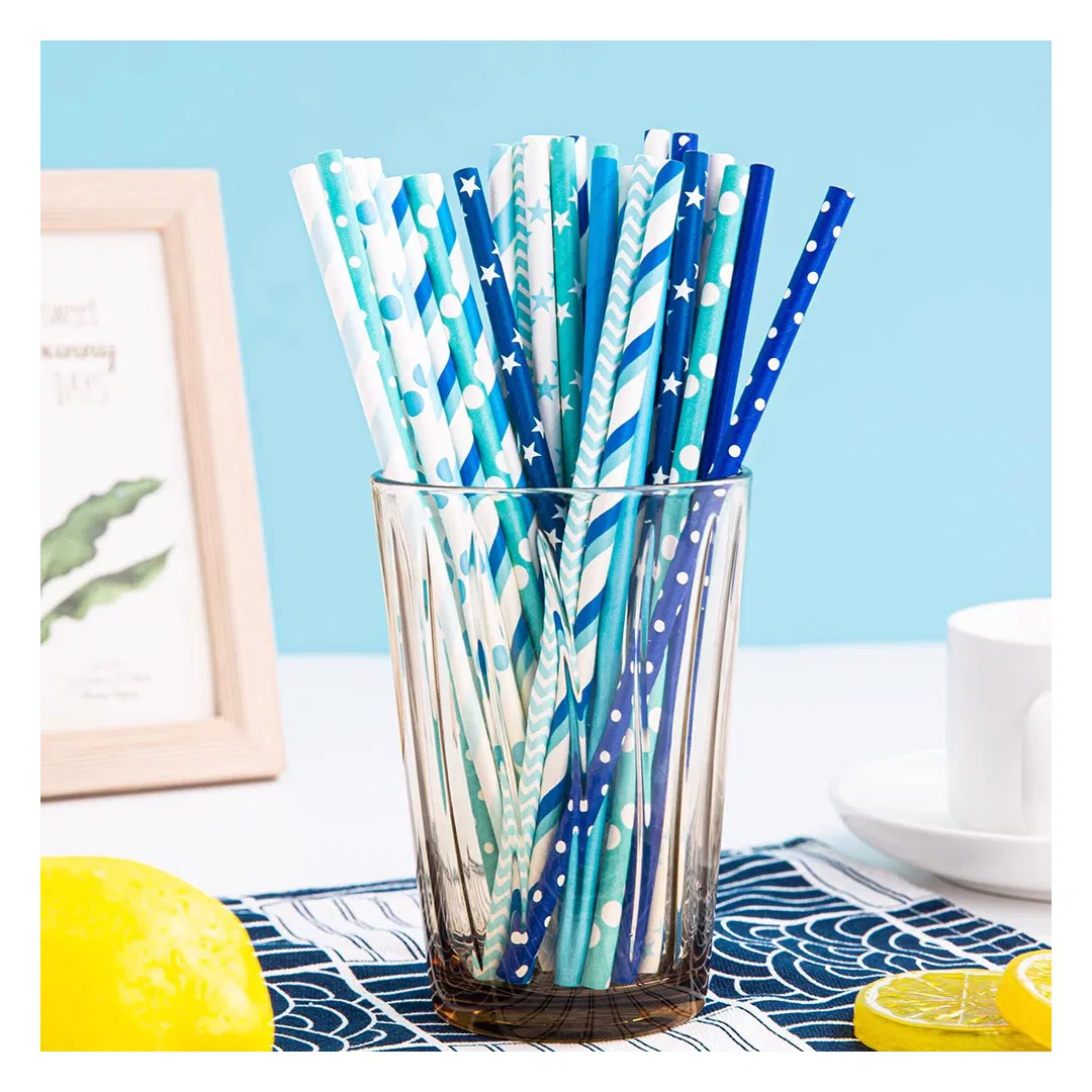 Custom Printed 6mm 12 mm Kraft Paper Individually Bulk Wrapped Black Red White Cocktail Bubble Tea Extendable Drinking Smoothie Straw