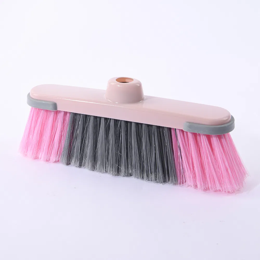 High Quality Colorful Plastic Soft Bristle Dust Cleaning Broom Head