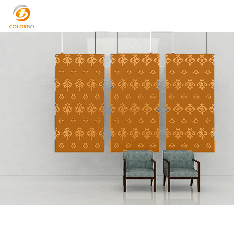 Hollow out Made In China Customized PET Panel Space Divider Hanging Screen with High Quality