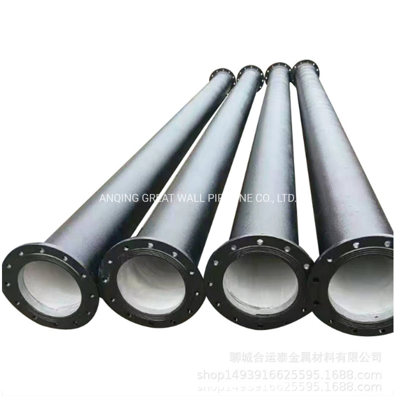 ISO2531 En545 Double Flange Pn10 Pn16 Ductile Iron Pipe with Bitumen Coating