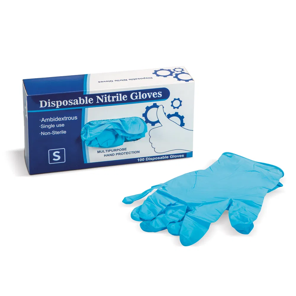 Premium Nitrile Gloves - Powder-Free, Latex-Free, Chemical Resistant CE/ISO13485 After Processing and Cleaning, Inflation Inspection, Thickness of 4.5-5 Mil