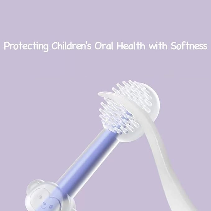 0-18 Months Silicone Toothbrush Set, Infant Newborn Baby Teeth Brush