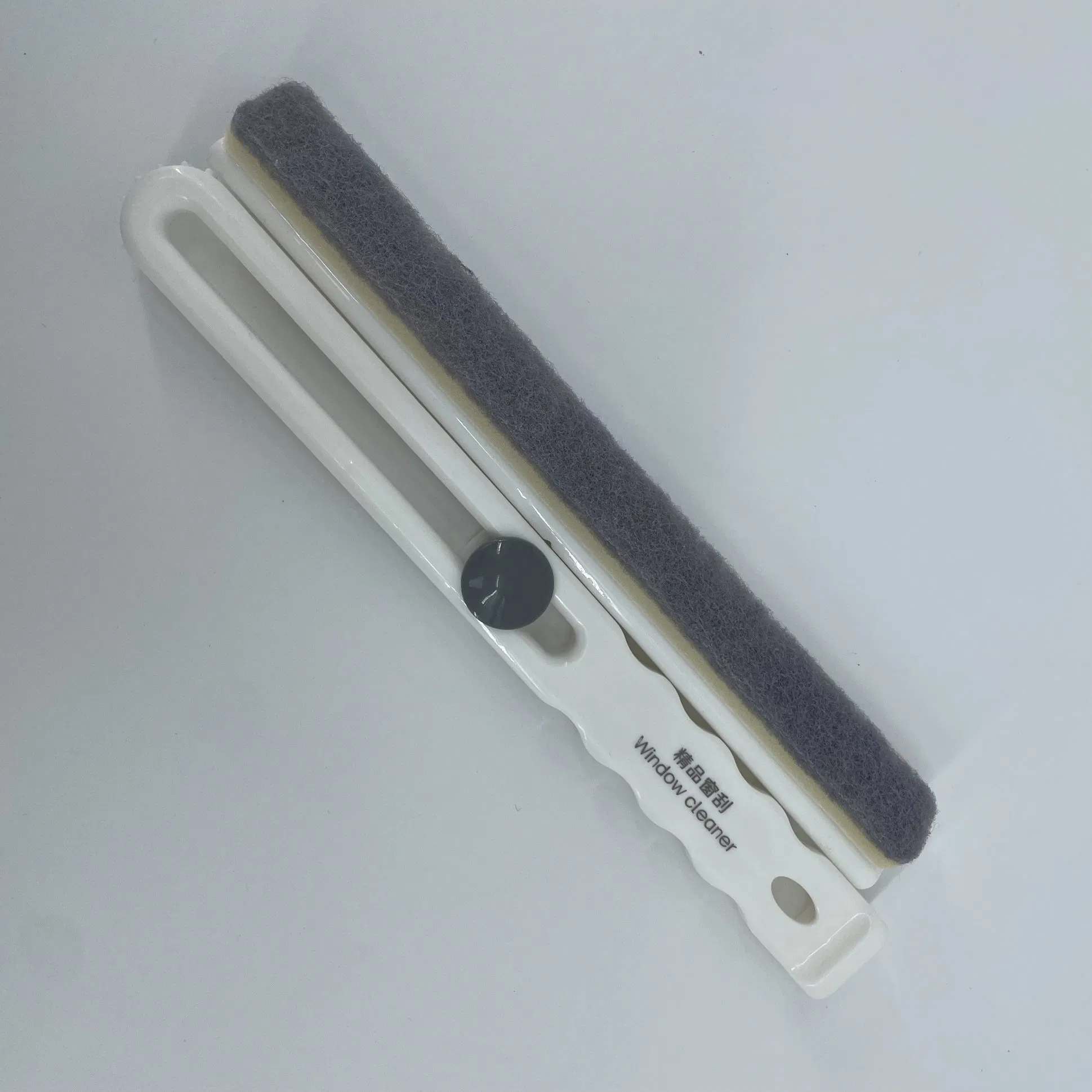 Double-Sided Use Soft Scraper Window Cleaner with Plastic Handle Home Bathroom Shower Glass Wiper