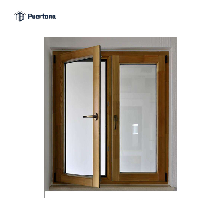 Nfrc Standard Unique Design Waterproof Double Safety Glass Aluminum Wood Wooden Frame Double Glazed Awning Windows