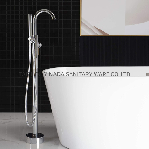 Innada High Quality Chrome Plated Brass Bathroom Bathtub Shower Mixer Bathroom Free Standing Faucet (NA030C)