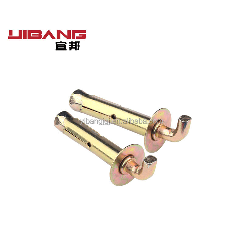 Chinese Manufacturers Direct Selling Yellow Zinc Shielding Heavy Bolt Shielding Wall Anchorage Expansion Bolt and Eyehook Popular