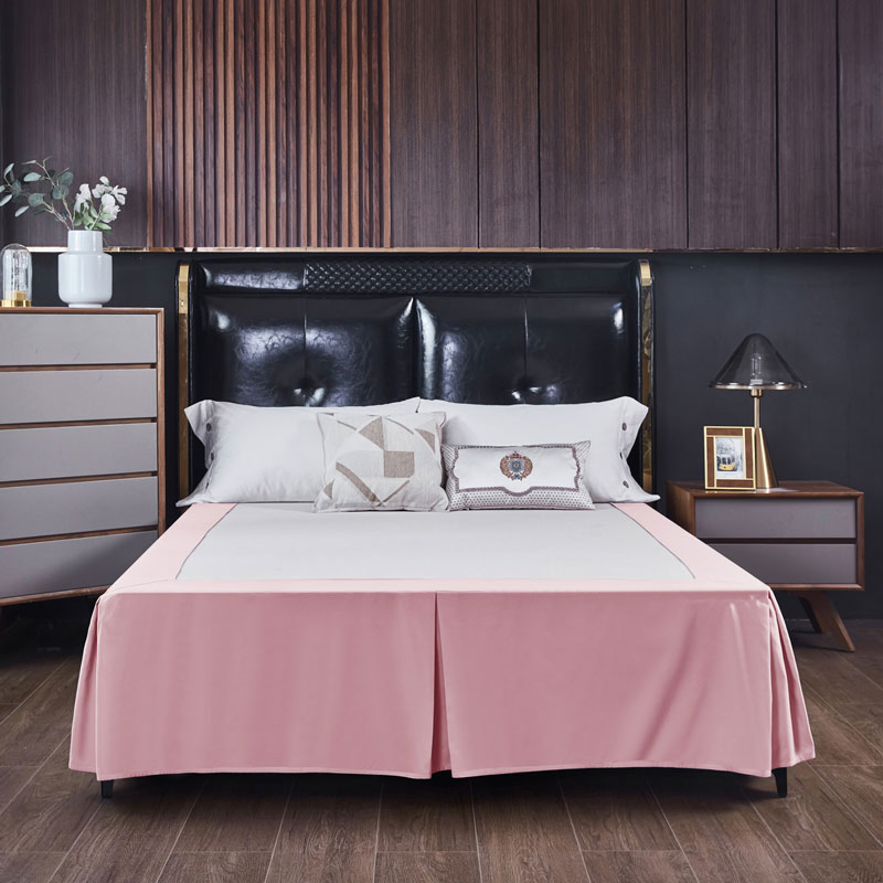 Hot Sale Solid Dyed Soft Microfiber Premium Modern Fade-Resistant Wrinkle-Free Bed Skirt Pleated Queen Bed Skirt for Home, Hotel