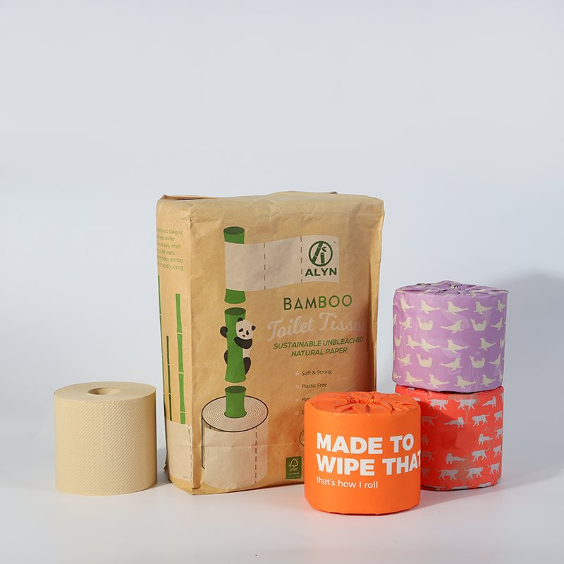 Chlorine Free Eco Friendly Premium Bamboo Toilet Tissue Roll