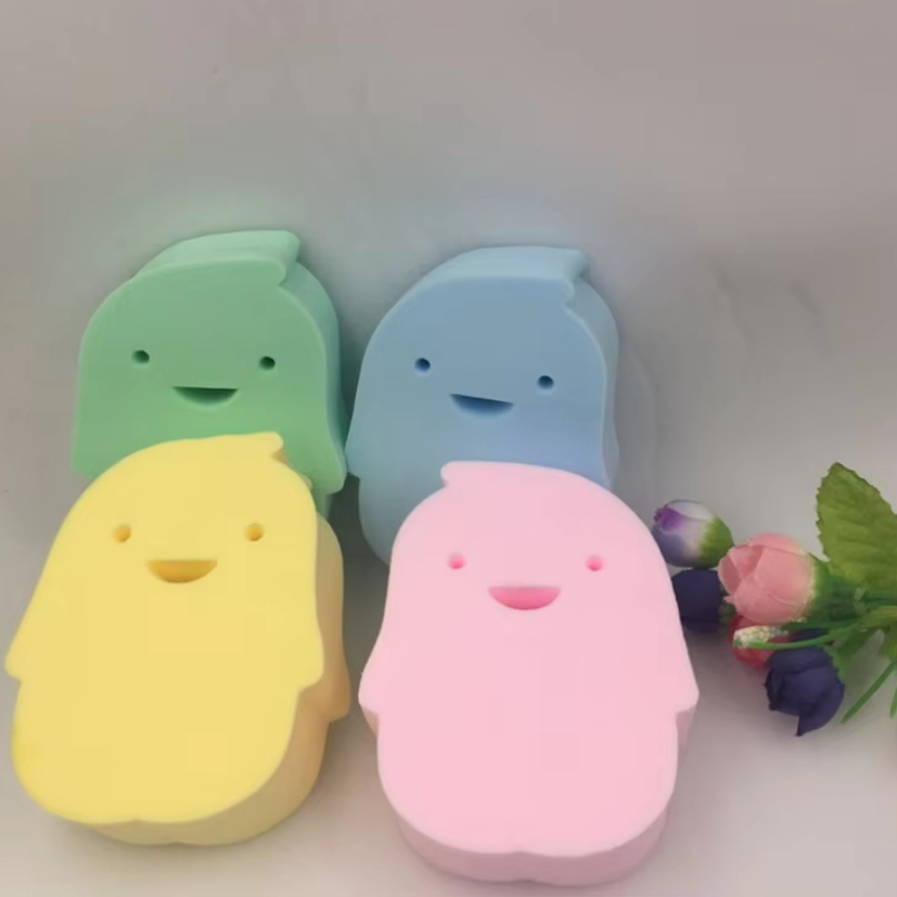 PVA Cute Baby Bath Sponge Animal Soft Exfoliate Cleaning Sponge