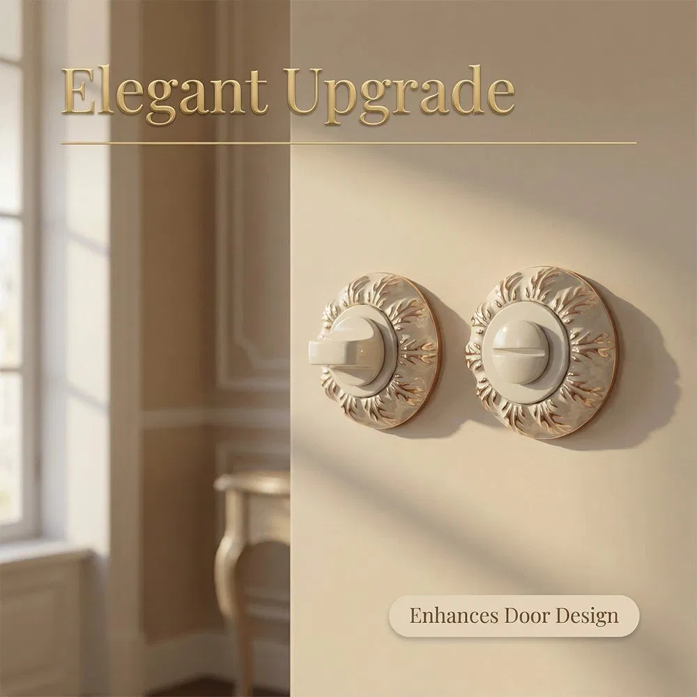 Euro Cylinder Accessories Fitting Rosette Mortise Door Lock Escutcheon with Knob