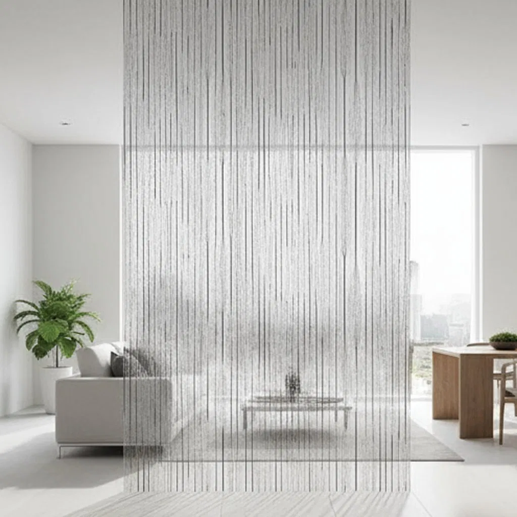 Textured Fabric Glass Fluted Ripple Glass for Interior Door/Wall Cladding/Partition
