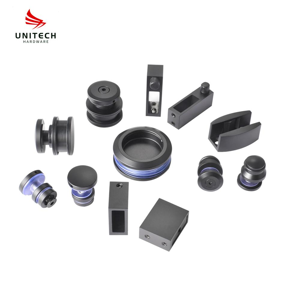 Golden Bathroom Glass Sliding Door Roller Whee Land Clamp Fittings Accessories Kit