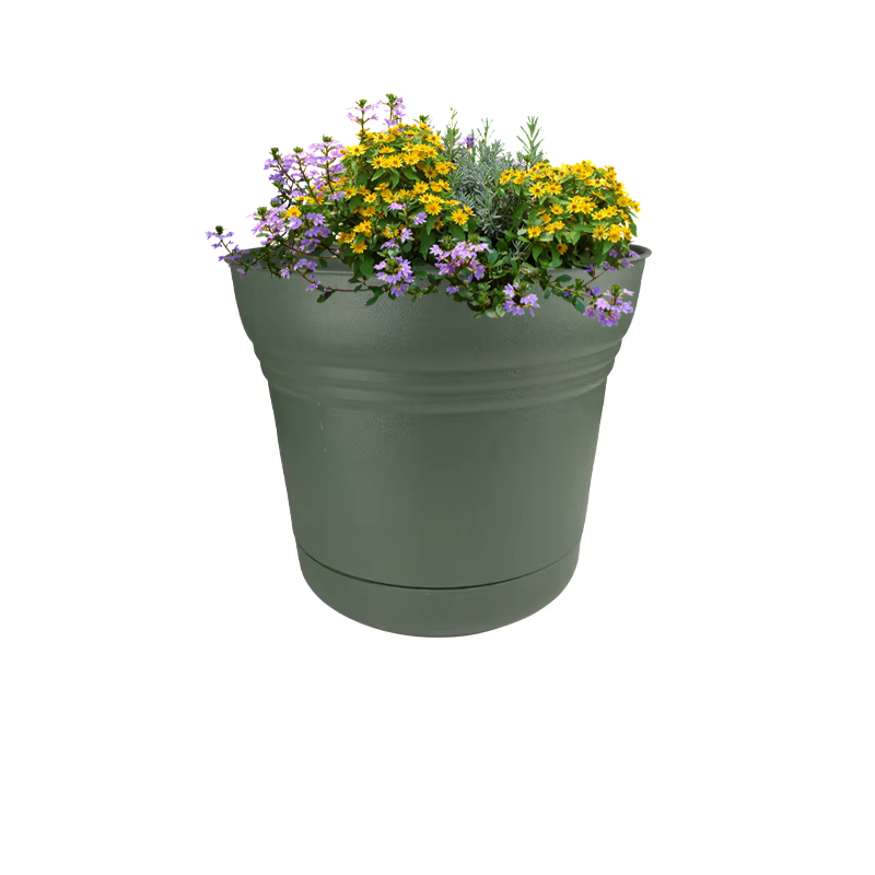 Горшки цветочные пластиковые декоративные