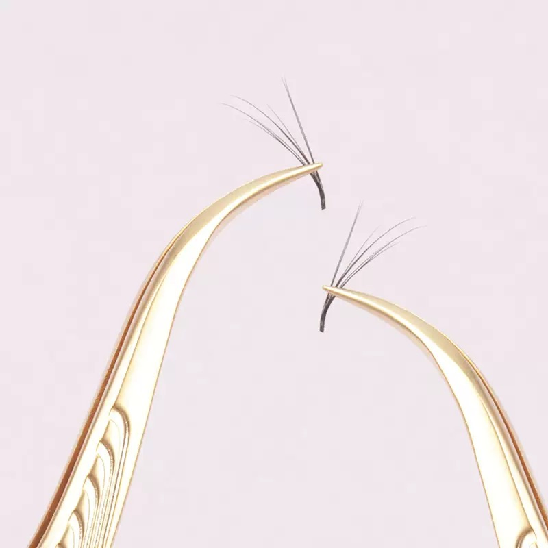 High-Precision Stainless Steel Lash Pick-up Placement Fanning Eyelash Extension Isolation Tweezers