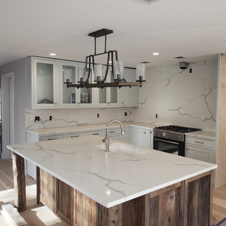 Oliky Indoor Kitchen Building Decorative Materials Imitation Marble Plate with Custom Options