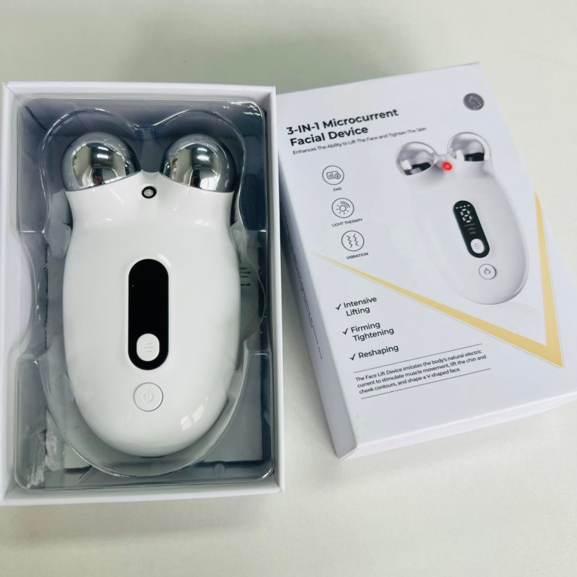 Beauty Facial Massager 3-in-1 Microcurrent Facial Device