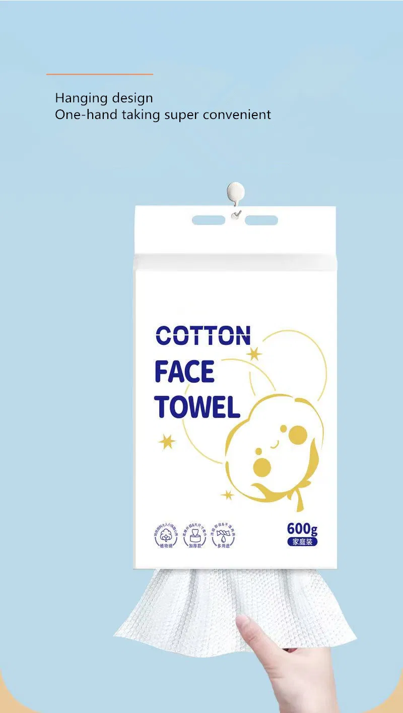 Disposable Towel Cotton Facial Cleansing Tissue with Suspended Suction Type