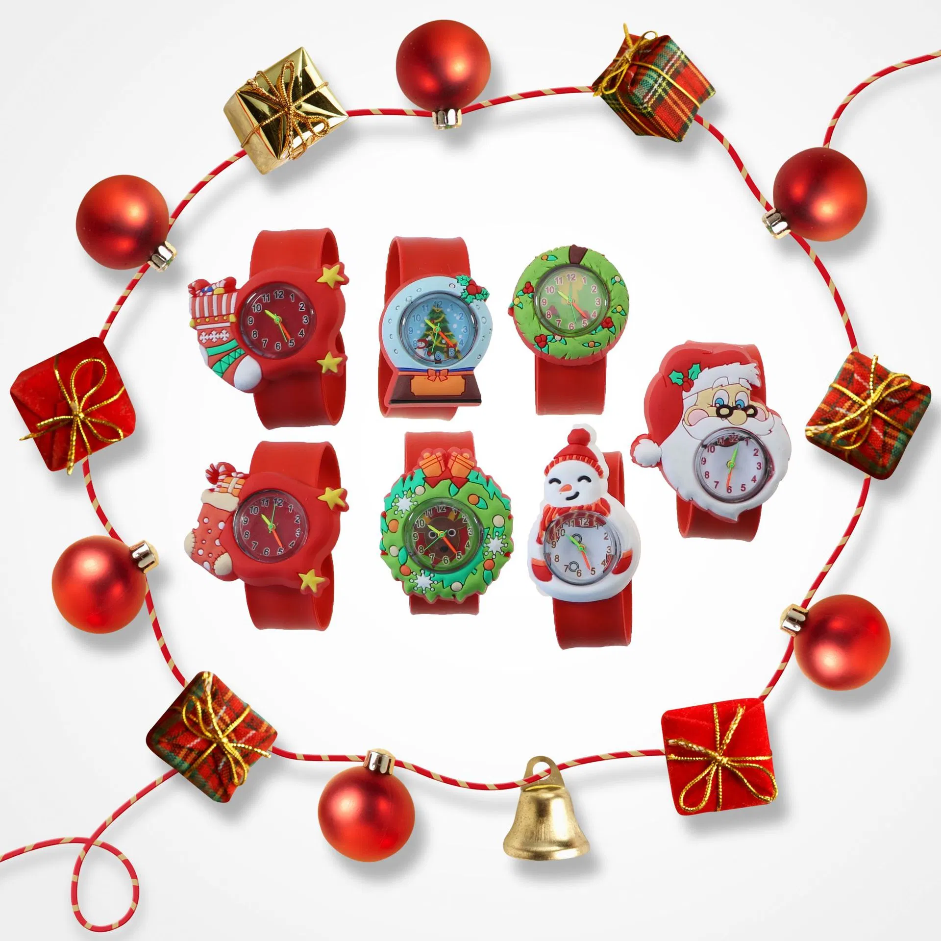 Christmas Series 3D Cartoon Silicone Kids Slap Watch Gift