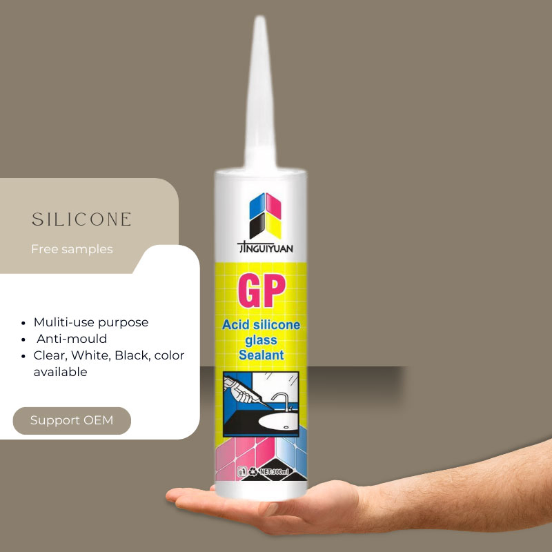 Quick Drying Acetic Cure Clear Silicone Sealant Anti Mold for Gp Construction