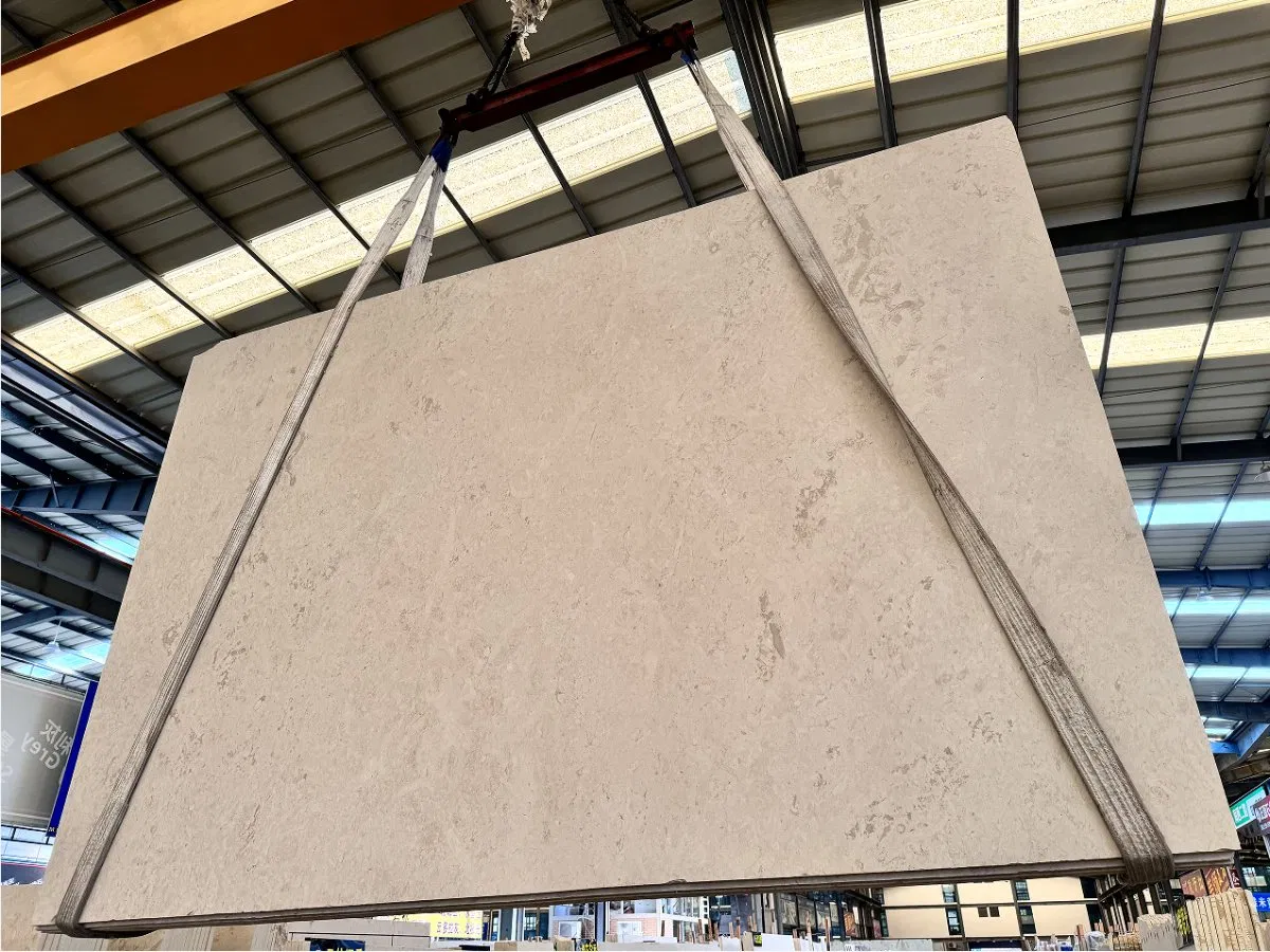 Beige Limestone Marble Stone Aloewood Limestone Paving Slab for Sale