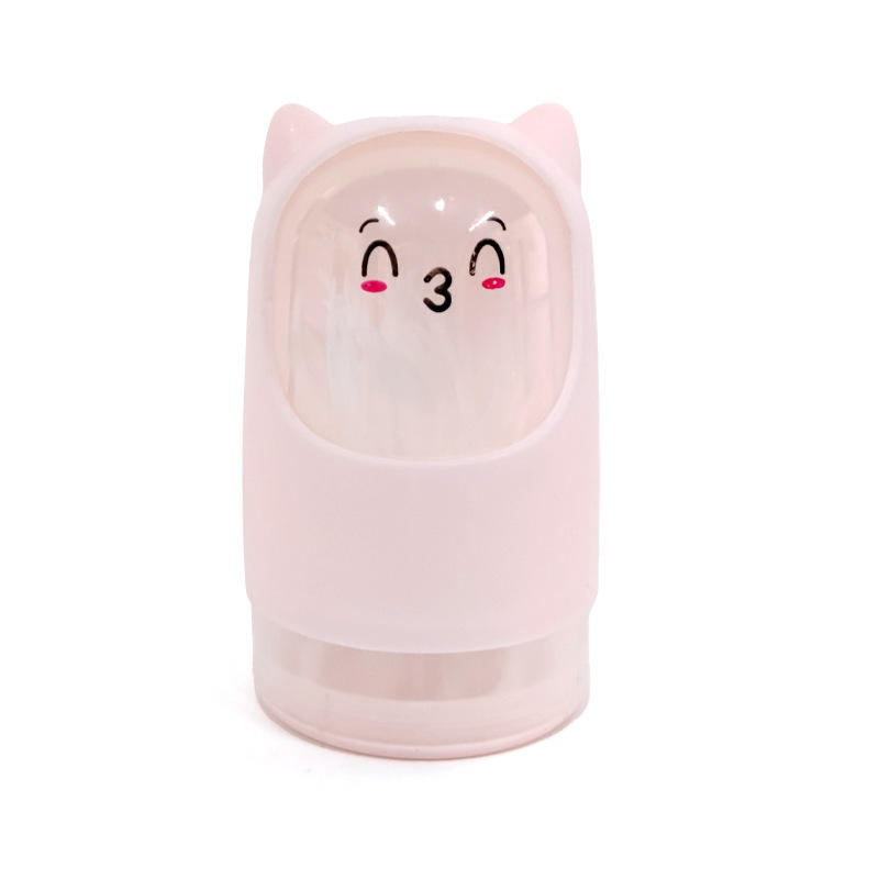 Cartoon Bear-Shaped Rotating Dental Floss Box Containing 50 Pieces of Dental Floss.