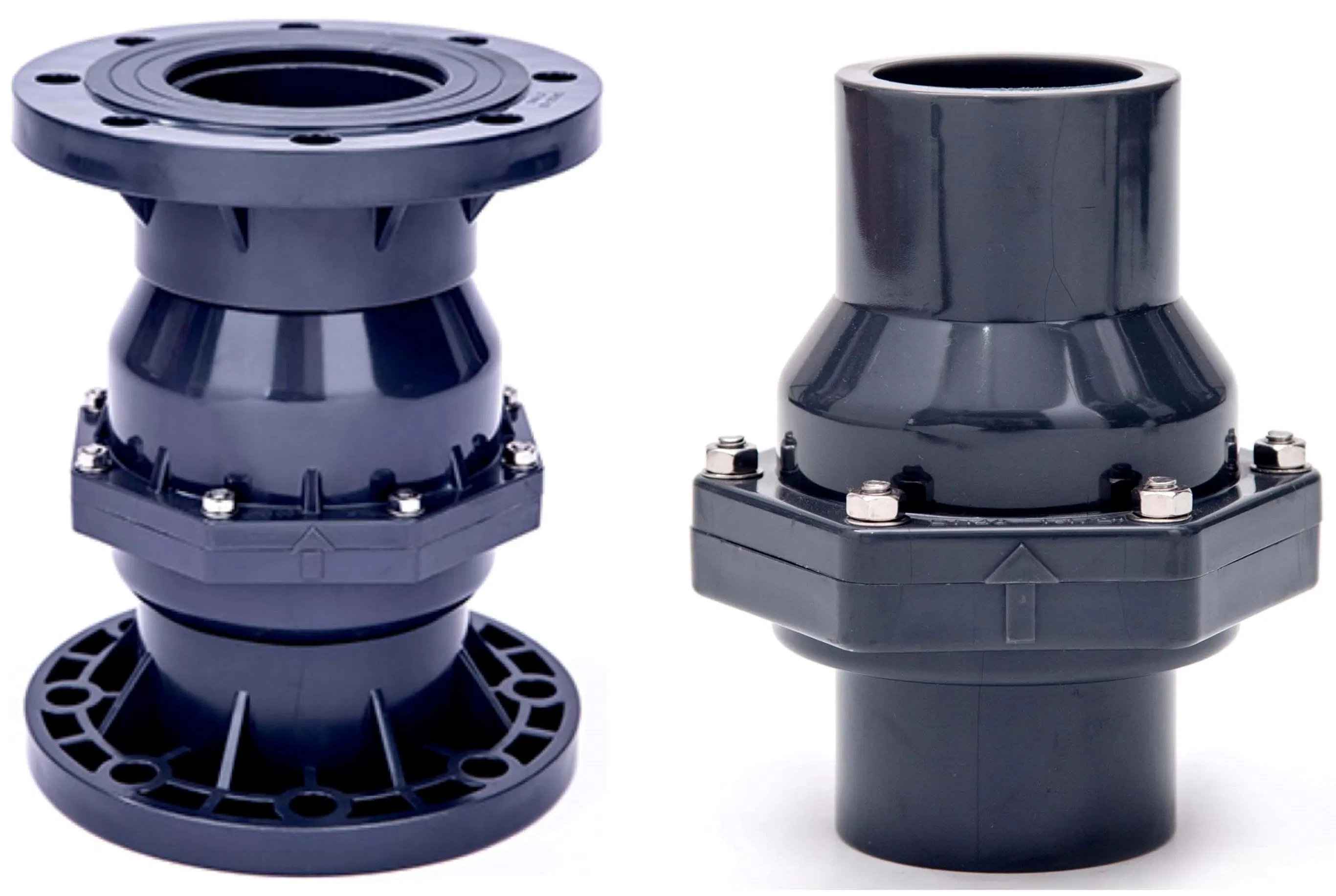 High Quality Full Bore Non Return Valve Plastic Double Flange Socket Check Valve PVC Wafer Flanged Check Valve UPVC Swing Type Single Disc Flap Check Valve