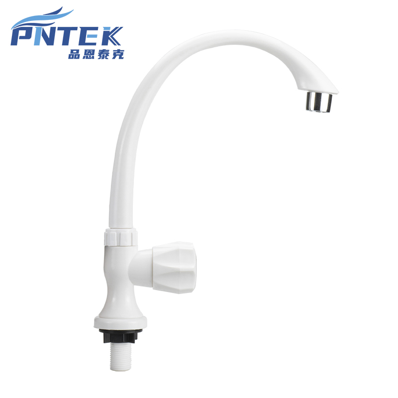 ABS White Plastic Kitchen Sink Water Faucets 1/2"Inch Faucets