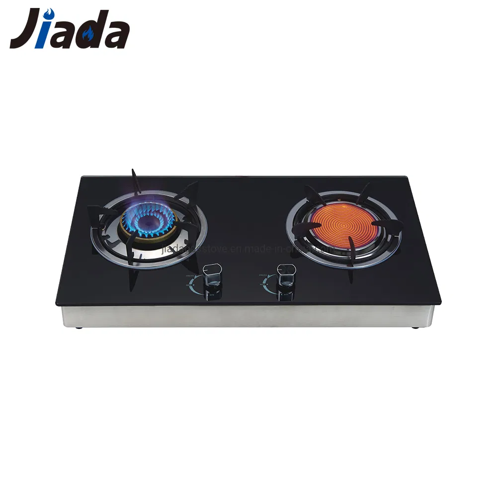 China Factory Cooktops Table 2 Types Burner Glass Top Gas Stove Cooker
