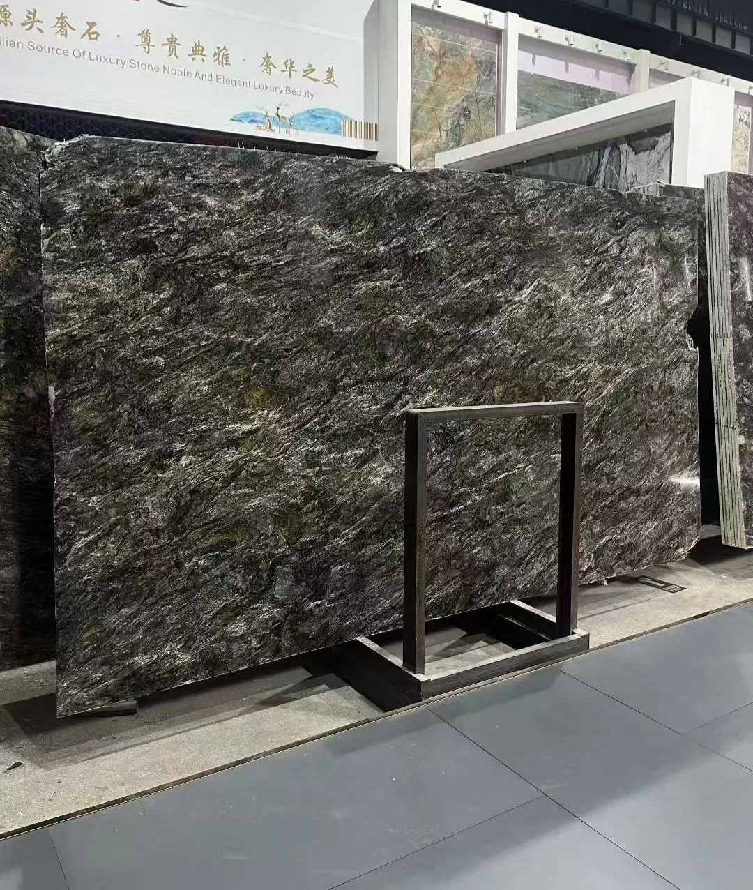 Platinum Luxury Granite Slabs with Dark Tone Veining