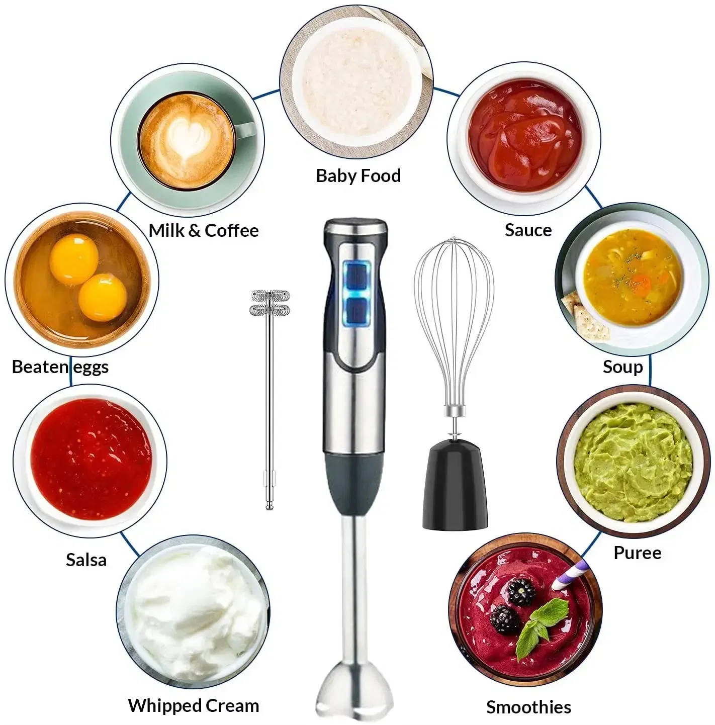 High Power 5 in 1 Electric Hand Mixer for Kitchen Use