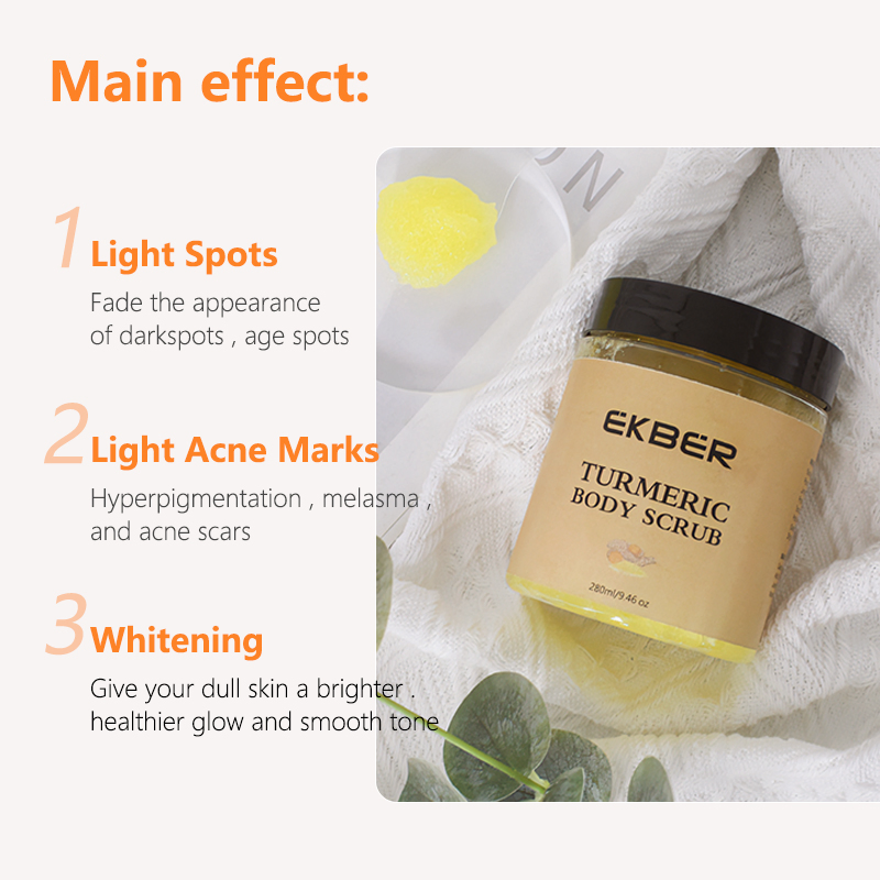 Light Spots Whitening Body and Face Suitable for Summber Turmeric Body Scrub