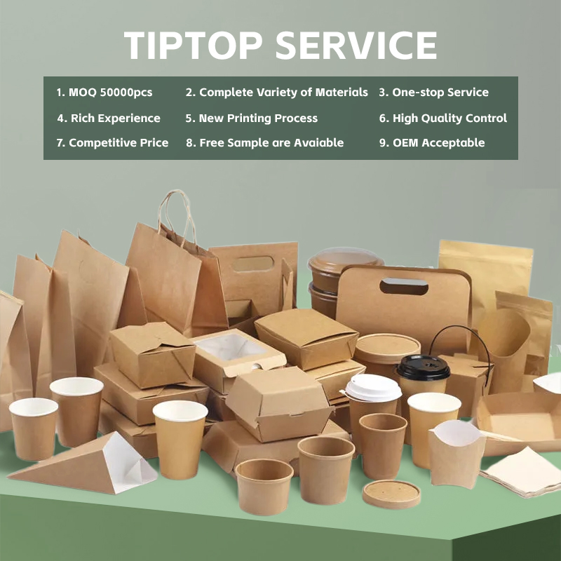 Packaging Thai Food Bread Kraft French Fries Noodle German Turkish Grill Meat Takeaway Food Delivery Paper Boxes