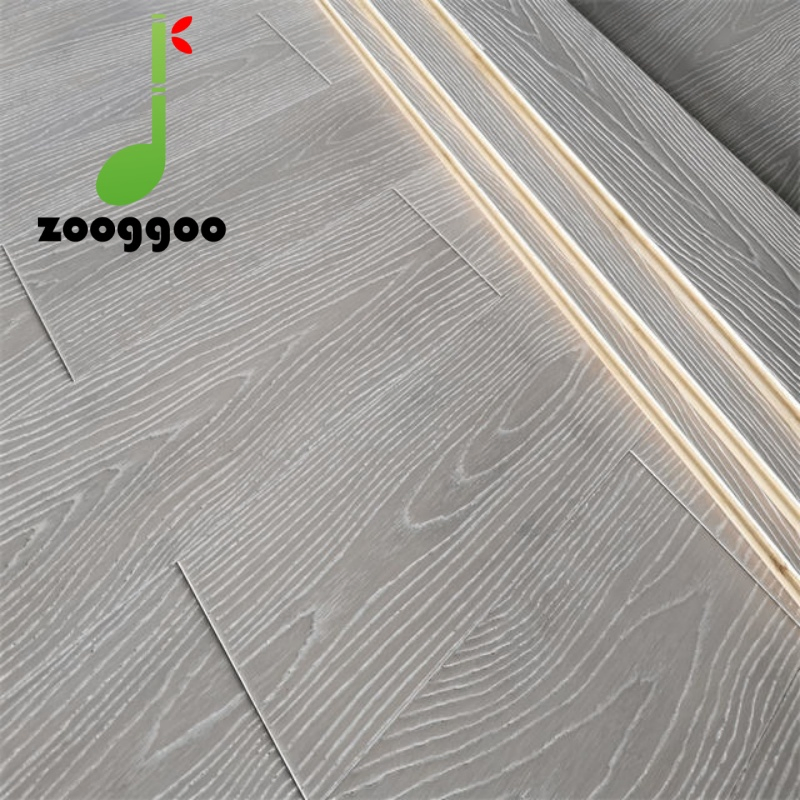 Customizable Solid Indoor Grey 15mm Embossed Waterproof Oak Look Bamboo Flooring