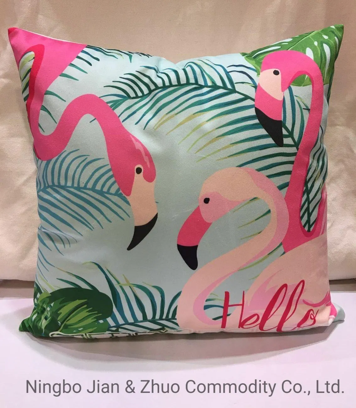 Custom Digital Printing Flamingo Pillow Cushion Used for Sofa and Car