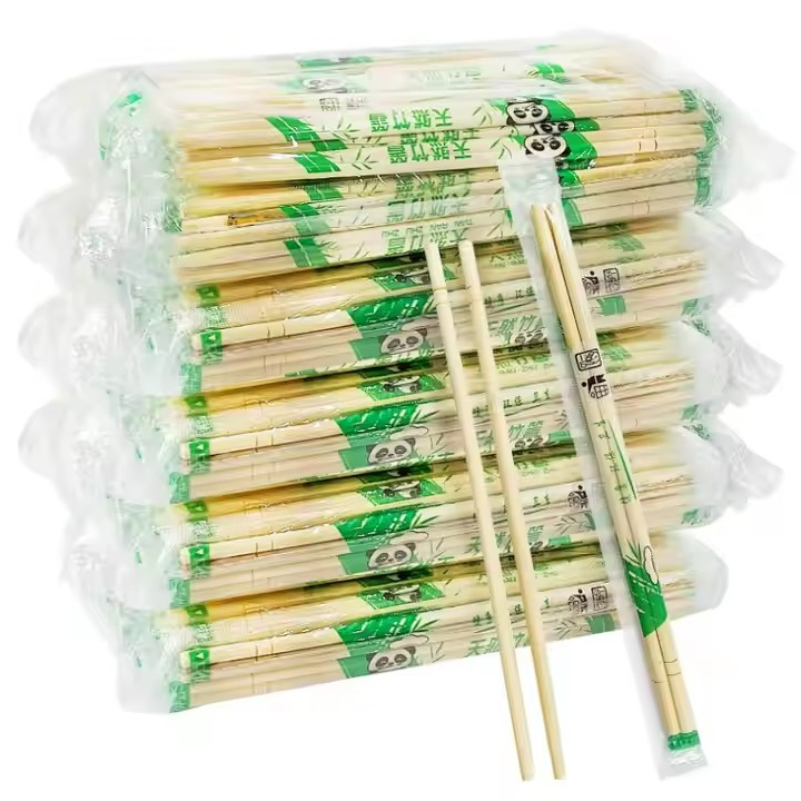High Quality Disposable Custom Logo Bamboo Chopstick with Individual Wrapped Package